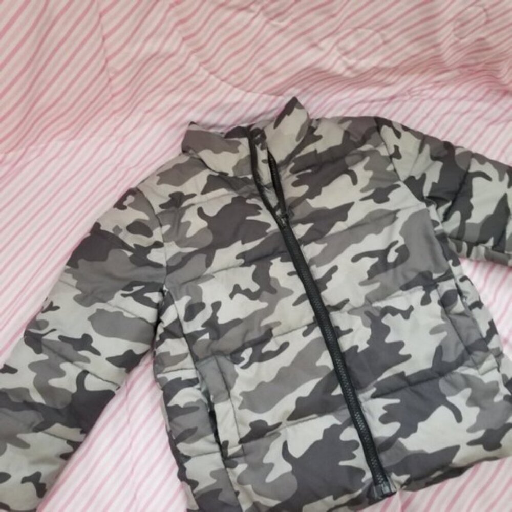 Toddler boy gray army style jacket size XS (F2) - Picture 6 of 8